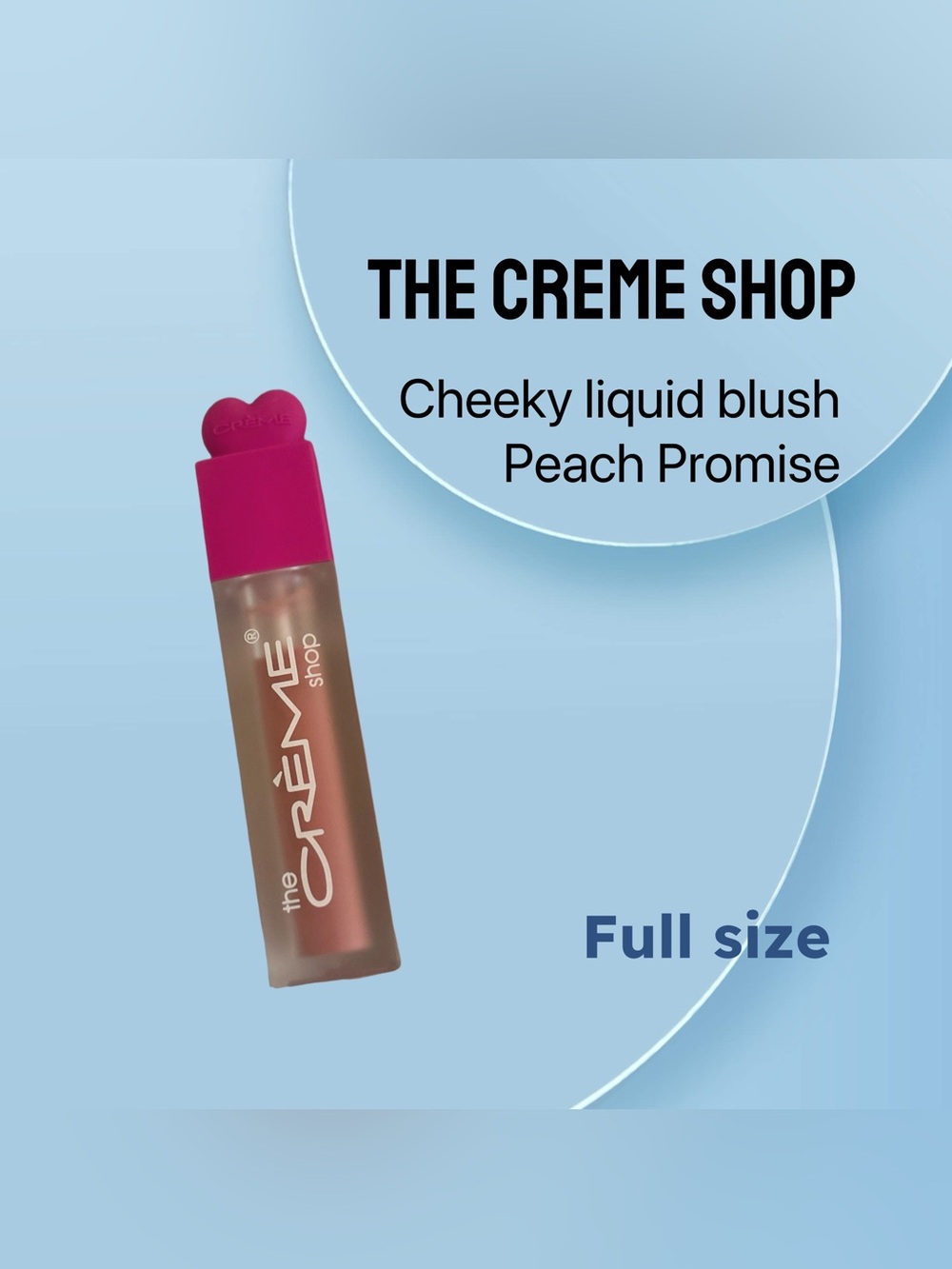🇺🇸🆕NIB THE CREME SHOP | FULL| Cheeky Blush liquide peach promise - Dewy glow